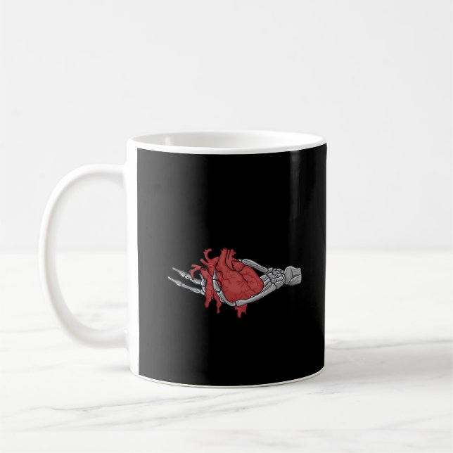 Herz Skeleton Hands Kaffeetasse (Links)