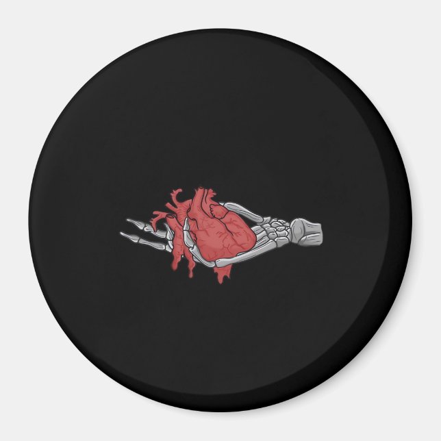 Herz Skeleton Hands Magnet (Vorne)