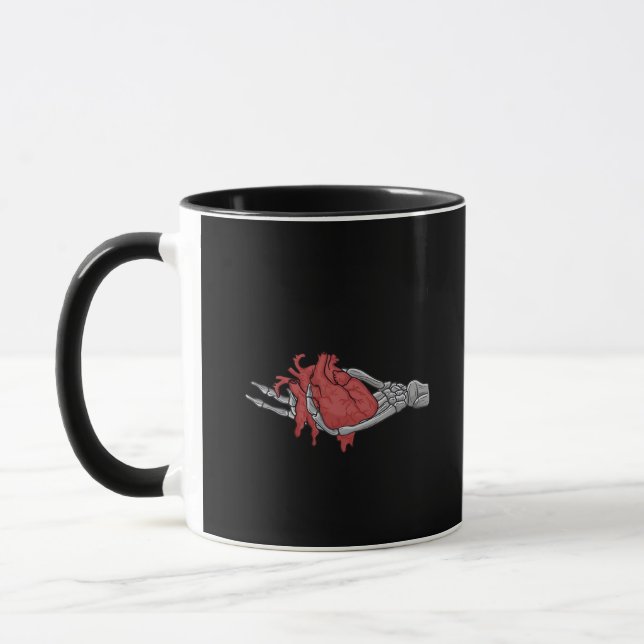 Herz Skeleton Hands Tasse (Links)