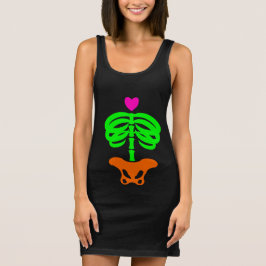 Herz Skelly Creepy Niedliche Cartoony Skeletton T-Shirt