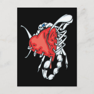 Herz-Skorpion Postkarte