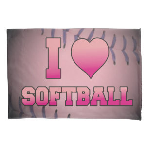 Herz-Softball des Rosa-I Kissenbezug