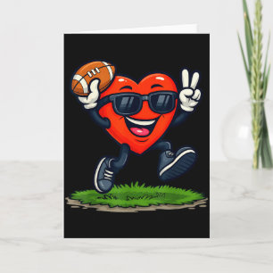 Herz spielt American Football Rugby Valentinstag M Karte