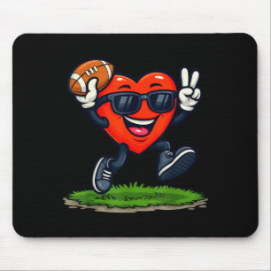 Herz spielt American Football Rugby Valentinstag M Mousepad