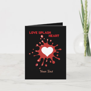 Herz-Splash-Art – Kreatives Liebesausdruck-Design Karte