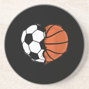 Herz Sport Fußball Basketball Ball Liebhaber Valen Getränkeuntersetzer