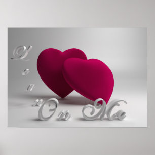 Herz-Sprichwort 3D Plakat 28x20