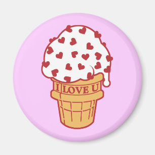 Herz Sprinkle Ice Cone Magnet