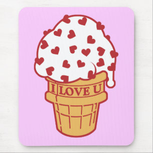 Herz Sprinkle Ice Cone Mousepad