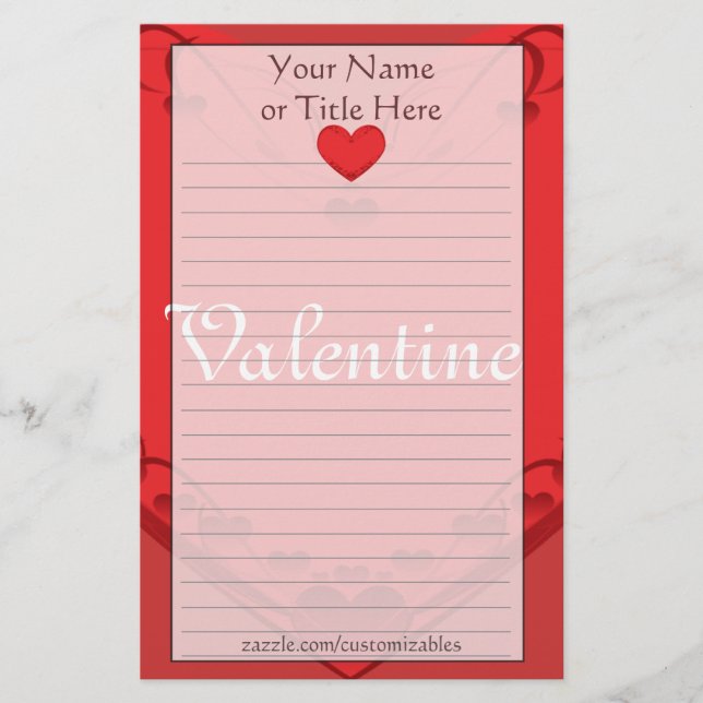 Herz Stationery Briefpapier (Vorderseite)