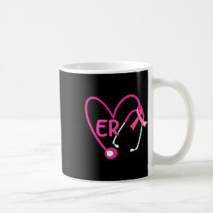 Herz Stethoscope Pink Ribbon Brustkrebs Er Nur Kaffeetasse