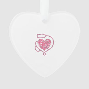 Herz Stethoskop Medizin Liebe Vektor-Shirt-Design Ornament