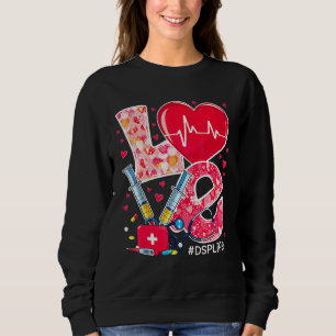 Herz Stethoskop Niedliche Liebe Pflege Valentine D Sweatshirt