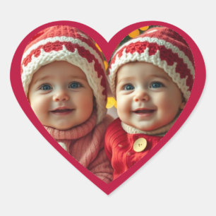 Herz-Sticker   Fügen Sie Ihr Foto hinzu Herz-Aufkleber