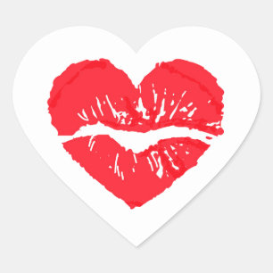 Herz Sticker Kuss