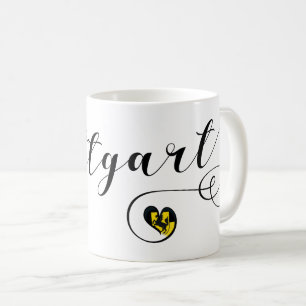 Herz Stuttgart, Baden-Württemberg, Deutschland Kaffeetasse
