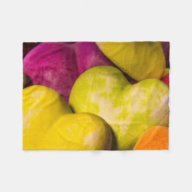 Herz, süßes Herz... Fleecedecke (Vorderseite (Horizontal))