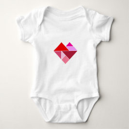 Herz Tangram Baby Strampler
