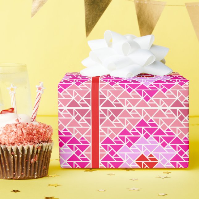Herz-Tangram-Muster Geschenkpapier (Geburtstagsparty)