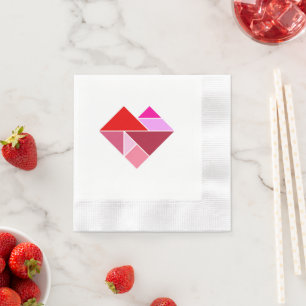 Herz Tangram Serviette