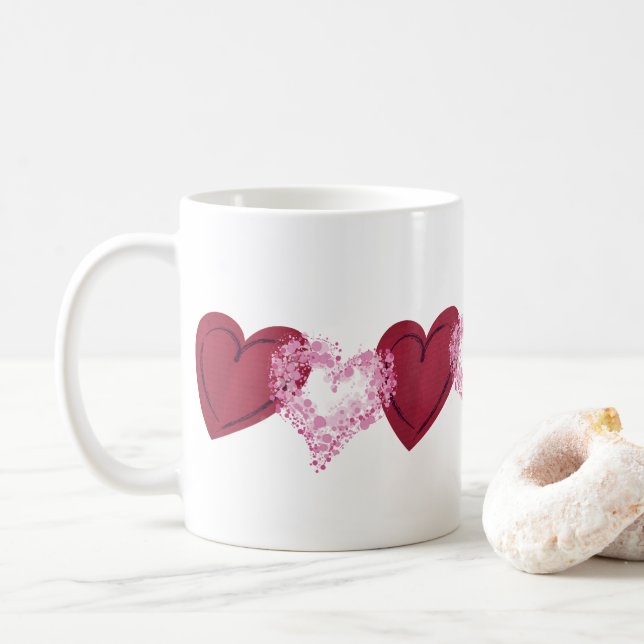 Herz-Tasse Kaffeetasse (Mit Donut)