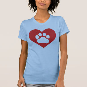 Herz-Tatzen-Druck T-Shirt