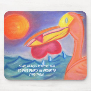 Herz-Tauchen tief mousepad