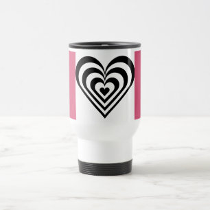 Herz-Thema Rosa Tasse