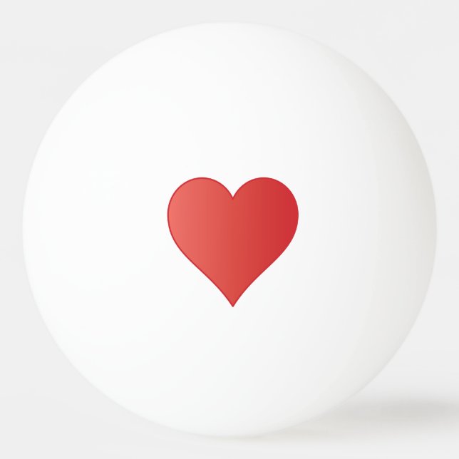 Herz Tischtennisball (Vorderseite)