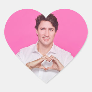 Herz Trudeau Stricker Herz-Aufkleber