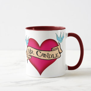 Herz-u. Fahnen-Tätowierungs-Geschenke Tasse