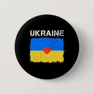 Herz Ukraine Ich stehe mit der Ukraine Ukrainische Button