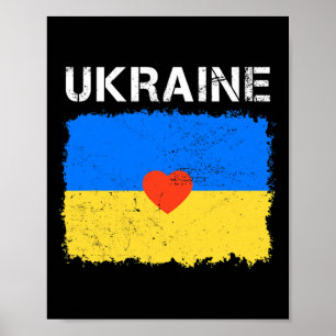 Herz Ukraine Ich stehe mit der Ukraine Ukrainische Poster