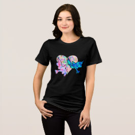 Herz umgeben von Tauben Tri-Blend Shirt