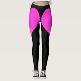 Herz-und Band-Brustkrebs-Wohltätigkeit-Entwurf Leggings