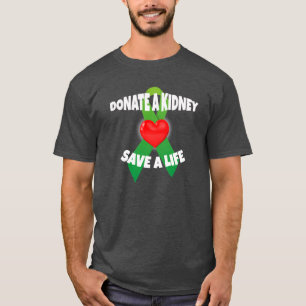 Herz-und Band-Nieren-Spenden-Bewusstsein T-Shirt