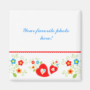 Herz und Blume Magnet