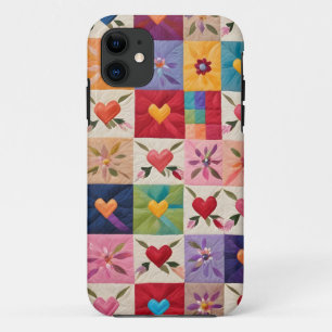 Herz und Blume quilt Case-Mate iPhone Hülle