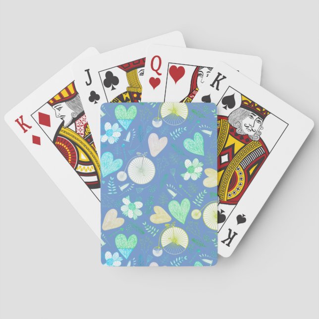Herz und Blume Spielkarten (Rückseite)