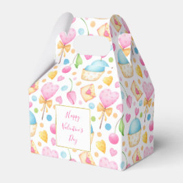 Herz und Cupcakes Delikates Wasserfarbenes Muster Geschenkschachtel