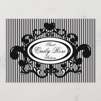 Herz und Fleur De Lys Shield Einladung