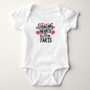 Herz und Furz stehlen Baby Strampler