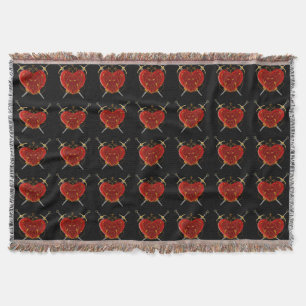 Herz und Gepäck werfen Blanket Decke