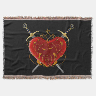 Herz und Gepäck werfen Blanket Decke