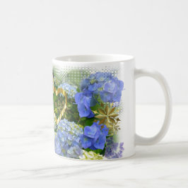 Herz und Hydrangeas Kaffeetasse