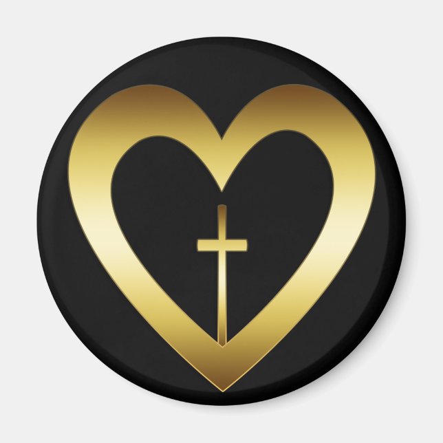 HERZ UND KREUZ MAGNET (Vorne)