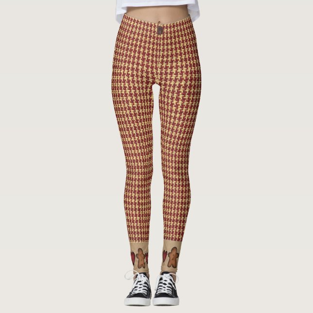 Herz und Lebkuchen Leggings (Vorderseite)