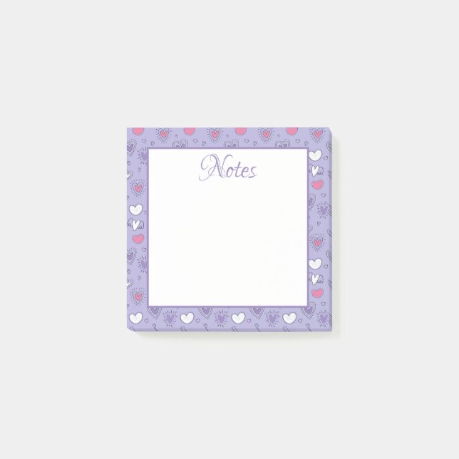 Herz und Liebe Post-it Klebezettel (Vorderseite)