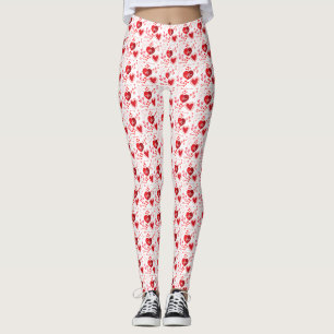 Herz und Pfeil der roten Liebe Leggings
