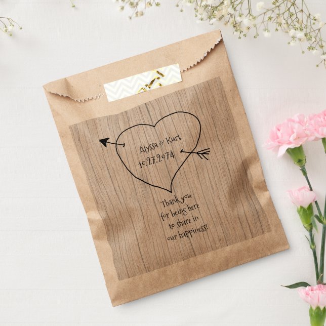 Herz und Pfeil für Hochzeiten Geschenktütchen (Versiegelt)